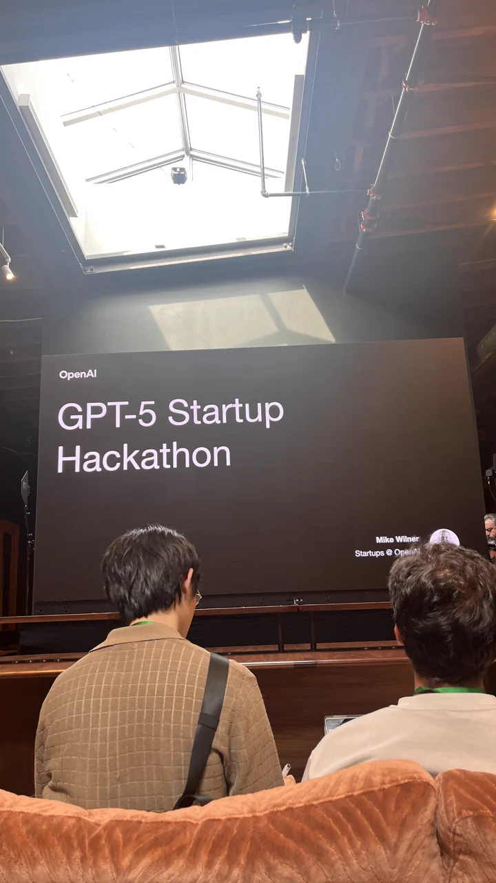 OpenAI GPT-5 Startup Hackathon stage